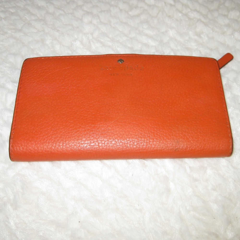 Kate Spade Orange Leather Wallet